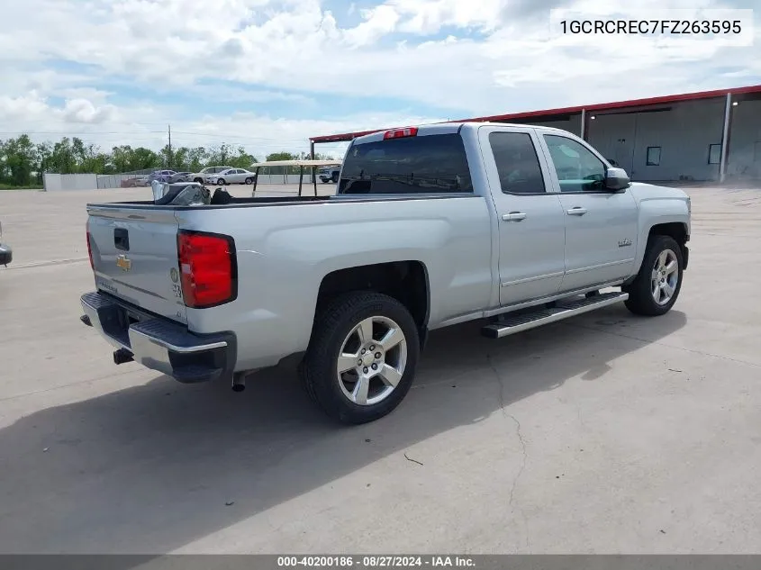 2015 Chevrolet Silverado 1500 1Lt VIN: 1GCRCREC7FZ263595 Lot: 40200186