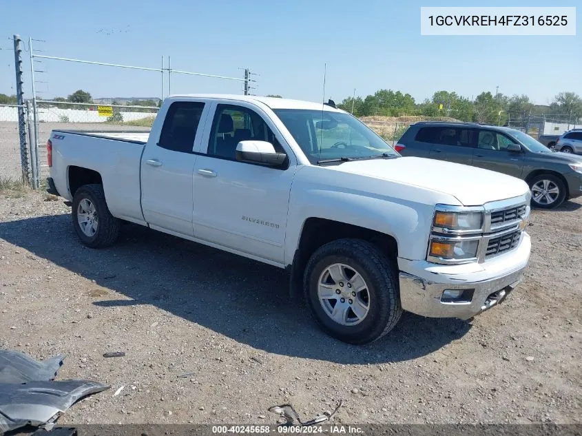 2015 Chevrolet Silverado 1500 2Lt VIN: 1GCVKREH4FZ316525 Lot: 40245658