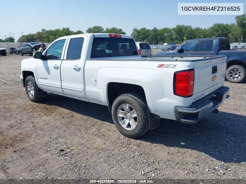 2015 Chevrolet Silverado 1500 2Lt VIN: 1GCVKREH4FZ316525 Lot: 40245658