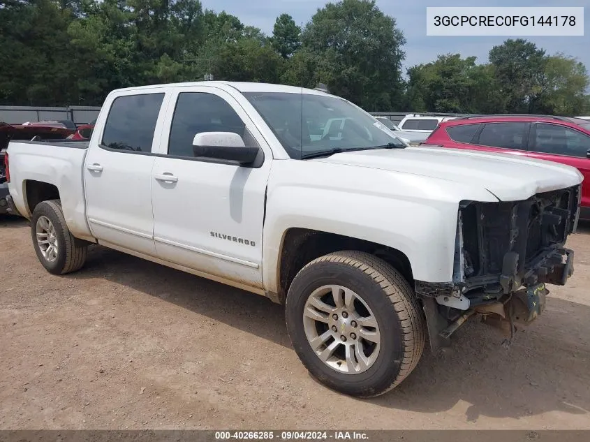 2015 Chevrolet Silverado 1500 1Lt VIN: 3GCPCREC0FG144178 Lot: 40266285