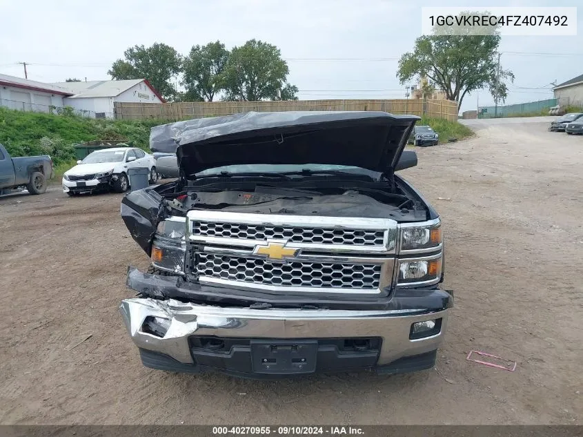 1GCVKREC4FZ407492 2015 Chevrolet Silverado K1500 Lt