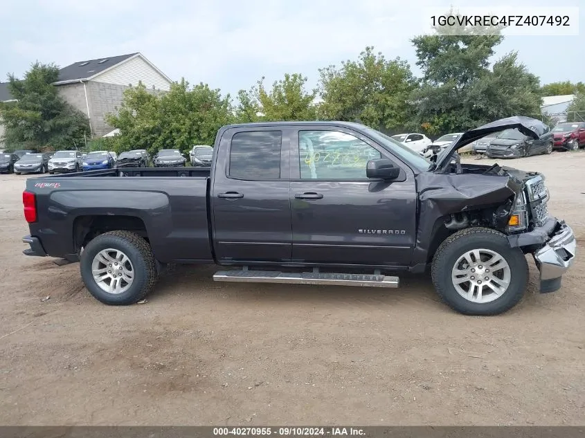 1GCVKREC4FZ407492 2015 Chevrolet Silverado K1500 Lt