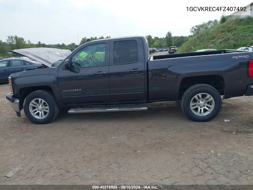 1GCVKREC4FZ407492 2015 Chevrolet Silverado K1500 Lt