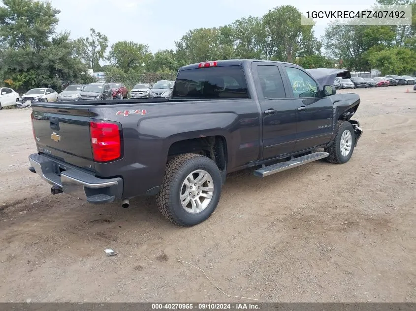 1GCVKREC4FZ407492 2015 Chevrolet Silverado K1500 Lt