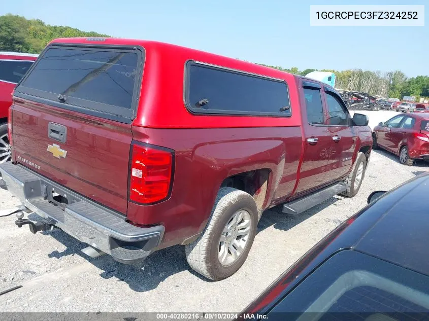 2015 Chevrolet Silverado C1500 VIN: 1GCRCPEC3FZ324252 Lot: 40280216