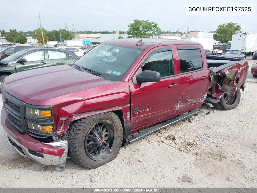 2015 Chevrolet Silverado 1500 2Lt VIN: 3GCUKRECXFG197525 Lot: 40281085