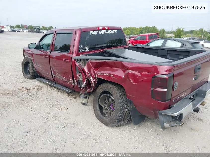 2015 Chevrolet Silverado 1500 2Lt VIN: 3GCUKRECXFG197525 Lot: 40281085