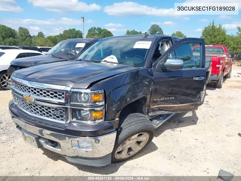 2015 Chevrolet Silverado 1500 1Lz VIN: 3GCUKSEC1FG189028 Lot: 40281152