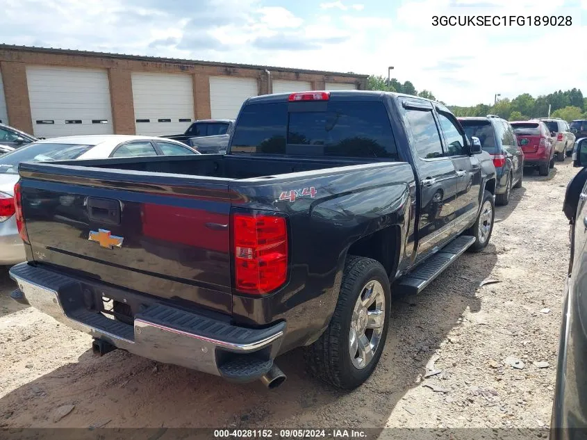 2015 Chevrolet Silverado 1500 1Lz VIN: 3GCUKSEC1FG189028 Lot: 40281152