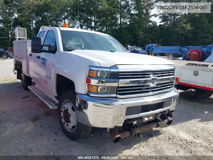 2015 Chevrolet Silverado 3500Hd Wt VIN: 1GC2CYEG3FZ136051 Lot: 40281275