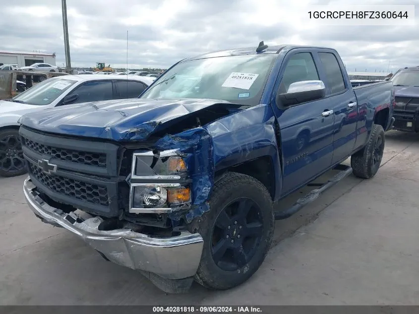 2015 Chevrolet Silverado 1500 Ls VIN: 1GCRCPEH8FZ360644 Lot: 40281818