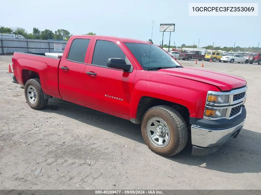 2015 Chevrolet Silverado 1500 Ls VIN: 1GCRCPEC3FZ353069 Lot: 40289677