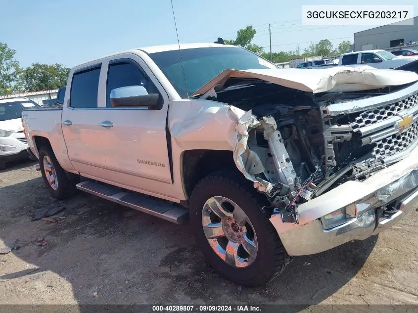 2015 Chevrolet Silverado 1500 1Lz VIN: 3GCUKSECXFG203217 Lot: 40289807