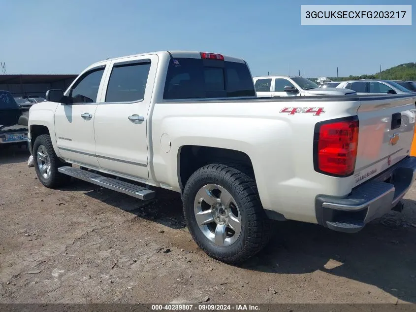 2015 Chevrolet Silverado 1500 1Lz VIN: 3GCUKSECXFG203217 Lot: 40289807