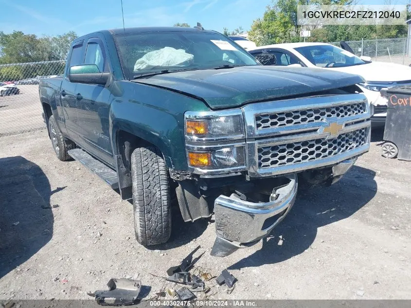 2015 Chevrolet Silverado K1500 Lt VIN: 1GCVKREC2FZ212040 Lot: 40302475