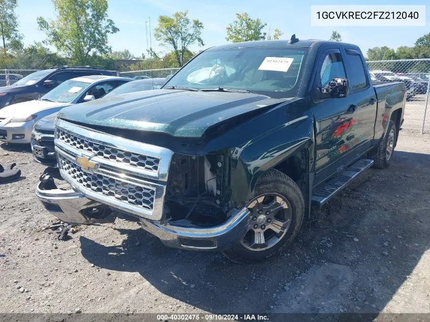 1GCVKREC2FZ212040 2015 Chevrolet Silverado K1500 Lt