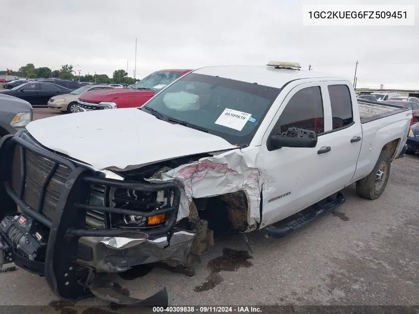 2015 Chevrolet Silverado 2500Hd Wt VIN: 1GC2KUEG6FZ509451 Lot: 40309838