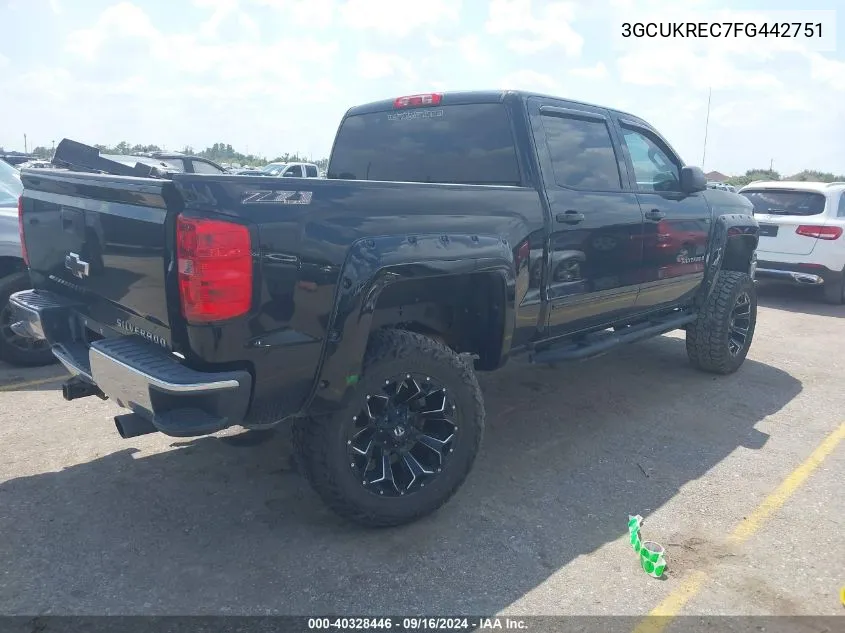 3GCUKREC7FG442751 2015 Chevrolet Silverado 1500 2Lt