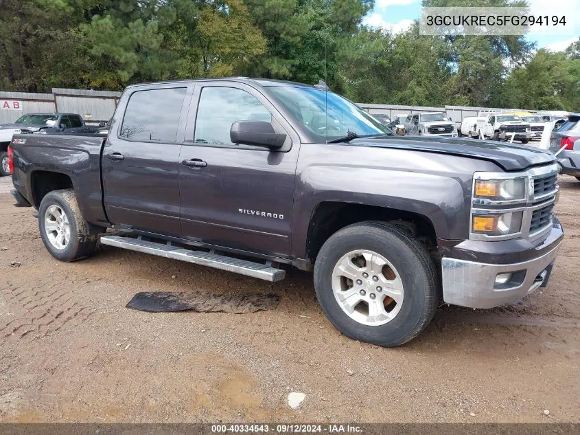 2015 Chevrolet Silverado 1500 2Lt VIN: 3GCUKREC5FG294194 Lot: 40334543