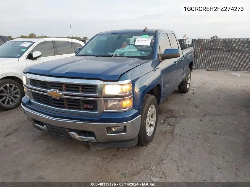 2015 Chevrolet Silverado 1500 2Lt VIN: 1GCRCREH2FZ274273 Lot: 40339176