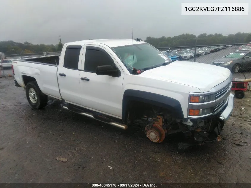 2015 Chevrolet Silverado 2500Hd Lt VIN: 1GC2KVEG7FZ116886 Lot: 40345178