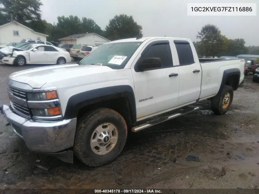 2015 Chevrolet Silverado 2500Hd Lt VIN: 1GC2KVEG7FZ116886 Lot: 40345178