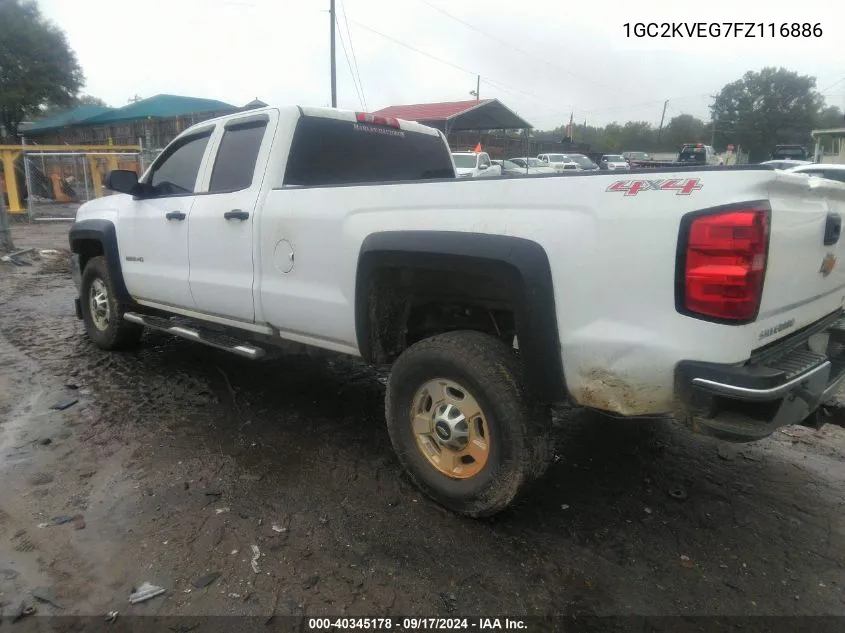 2015 Chevrolet Silverado 2500Hd Lt VIN: 1GC2KVEG7FZ116886 Lot: 40345178