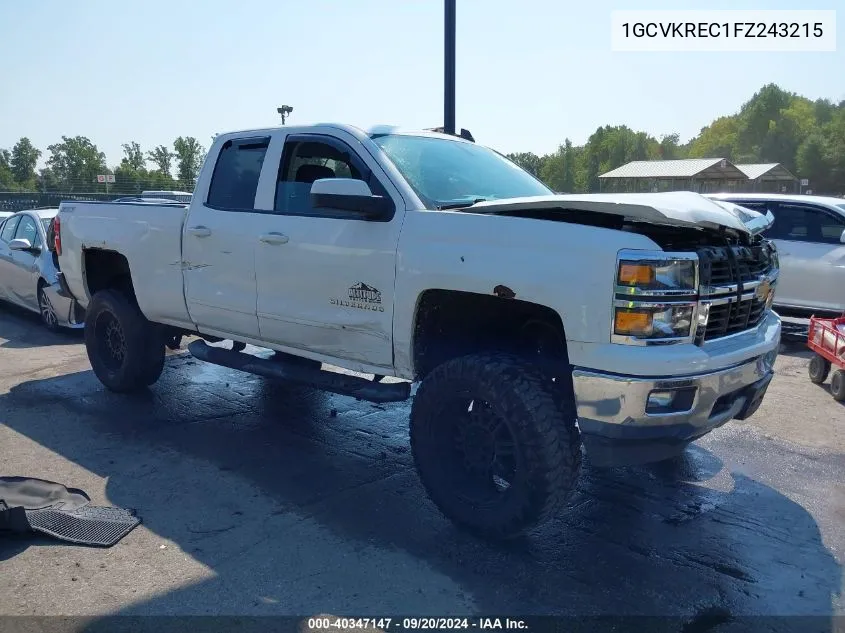 1GCVKREC1FZ243215 2015 Chevrolet Silverado 1500 2Lt