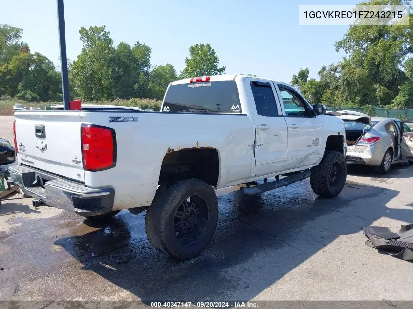 2015 Chevrolet Silverado 1500 2Lt VIN: 1GCVKREC1FZ243215 Lot: 40347147