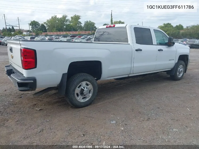 2015 Chevrolet Silverado 2500Hd Wt VIN: 1GC1KUEG3FF611786 Lot: 40351986