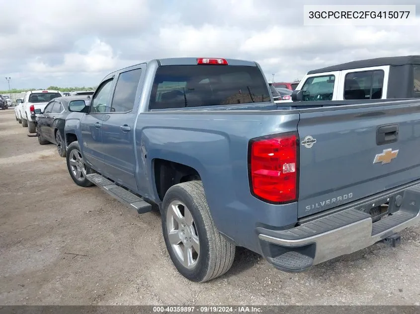 2015 Chevrolet Silverado 1500 1Lt VIN: 3GCPCREC2FG415077 Lot: 40359897