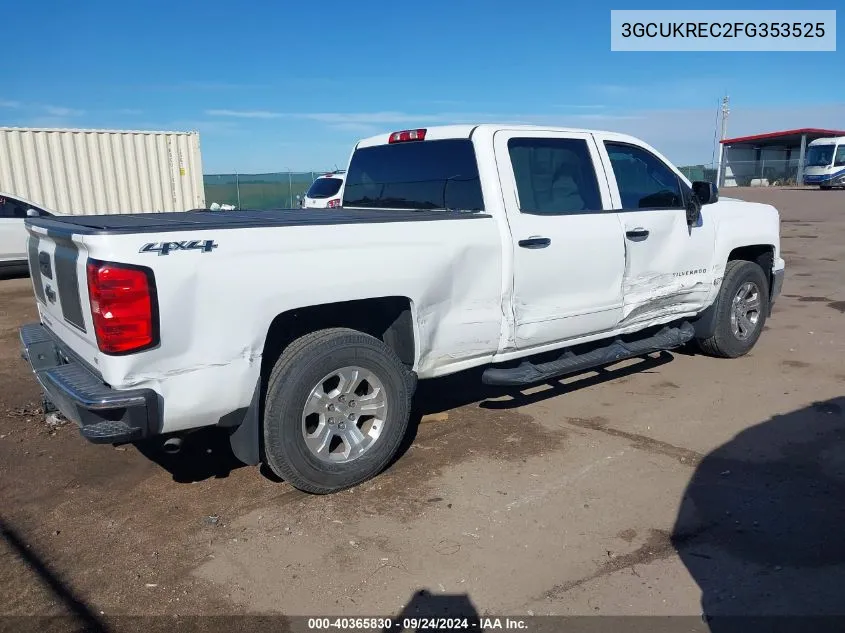 2015 Chevrolet Silverado 1500 1Lt VIN: 3GCUKREC2FG353525 Lot: 40365830