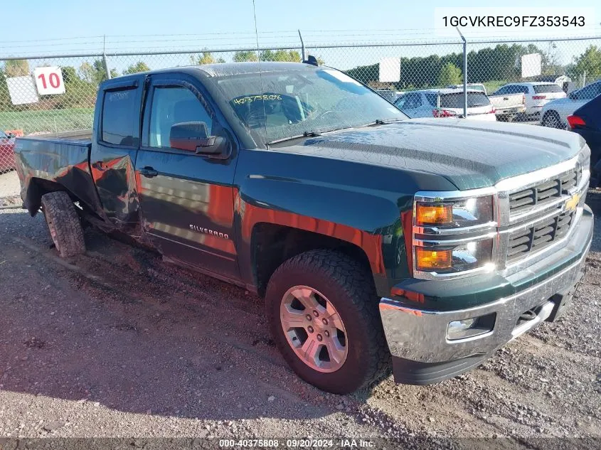 2015 Chevrolet Silverado 1500 2Lt VIN: 1GCVKREC9FZ353543 Lot: 40375808