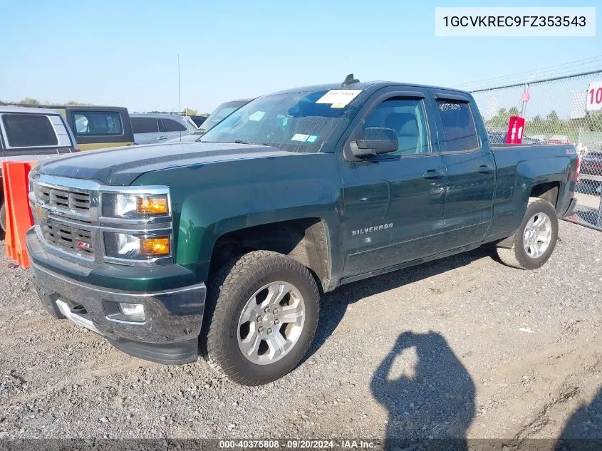 2015 Chevrolet Silverado 1500 2Lt VIN: 1GCVKREC9FZ353543 Lot: 40375808