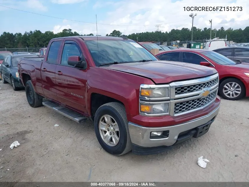 2015 Chevrolet Silverado 1500 1Lt VIN: 1GCRCREC6FZ151273 Lot: 40377068