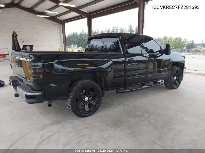 1GCVKREC7FZ281693 2015 Chevrolet Silverado 1500 1Lt/2Lt