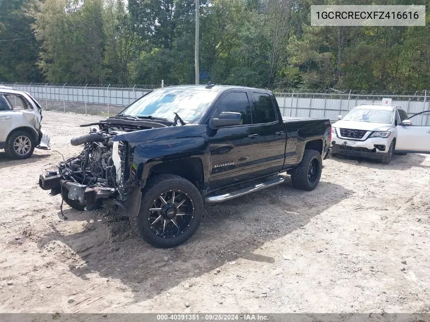 2015 Chevrolet Silverado 1500 2Lt VIN: 1GCRCRECXFZ416616 Lot: 40391351