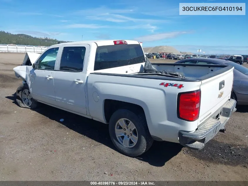 2015 Chevrolet Silverado 1500 1Lt/2Lt VIN: 3GCUKREC6FG410194 Lot: 40396776