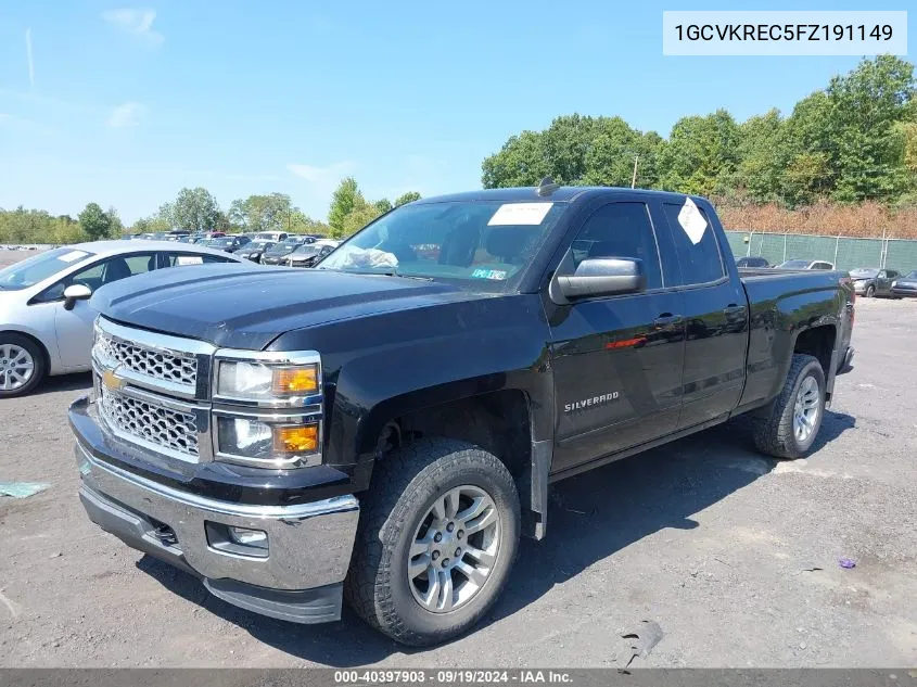 2015 Chevrolet Silverado 1500 1Lt VIN: 1GCVKREC5FZ191149 Lot: 40397903