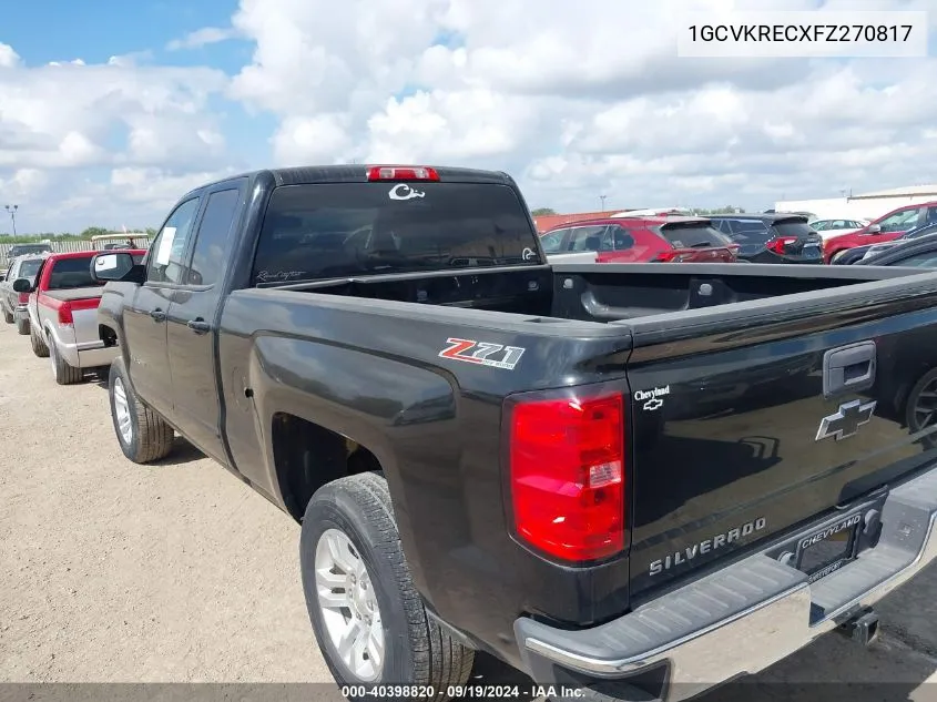 1GCVKRECXFZ270817 2015 Chevrolet Silverado 1500 2Lt