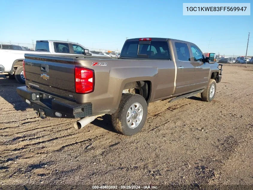 2015 Chevrolet Silverado 2500Hd Ltz VIN: 1GC1KWE83FF569947 Lot: 40403892