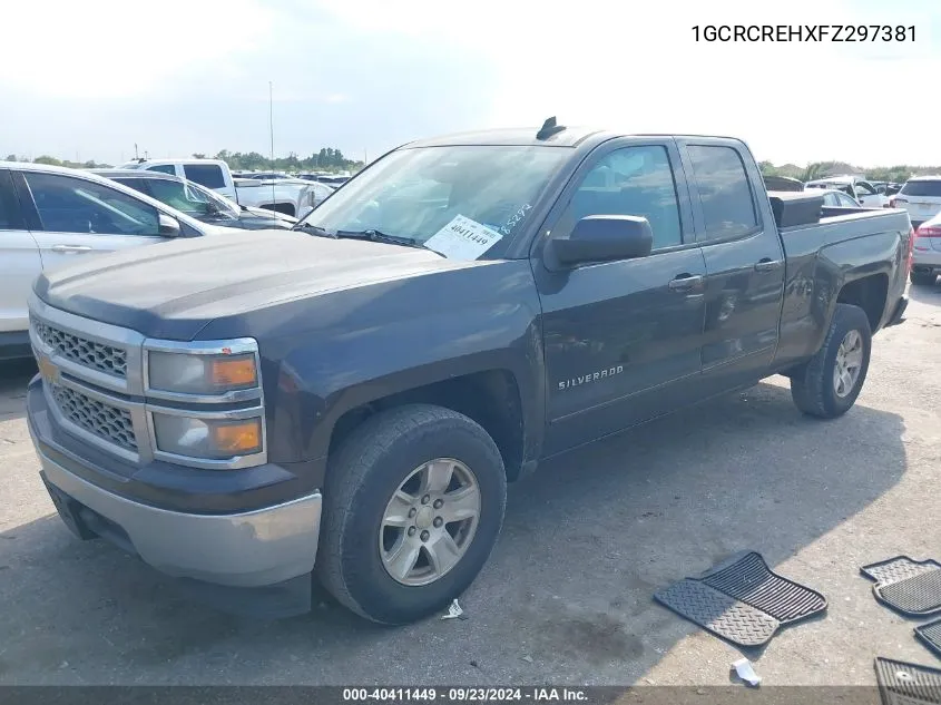 2015 Chevrolet Silverado 1500 1Lt VIN: 1GCRCREHXFZ297381 Lot: 40411449