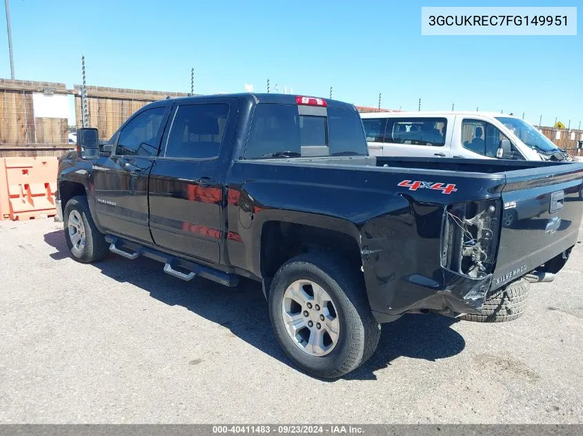 2015 Chevrolet Silverado 1500 1Lt VIN: 3GCUKREC7FG149951 Lot: 40411483