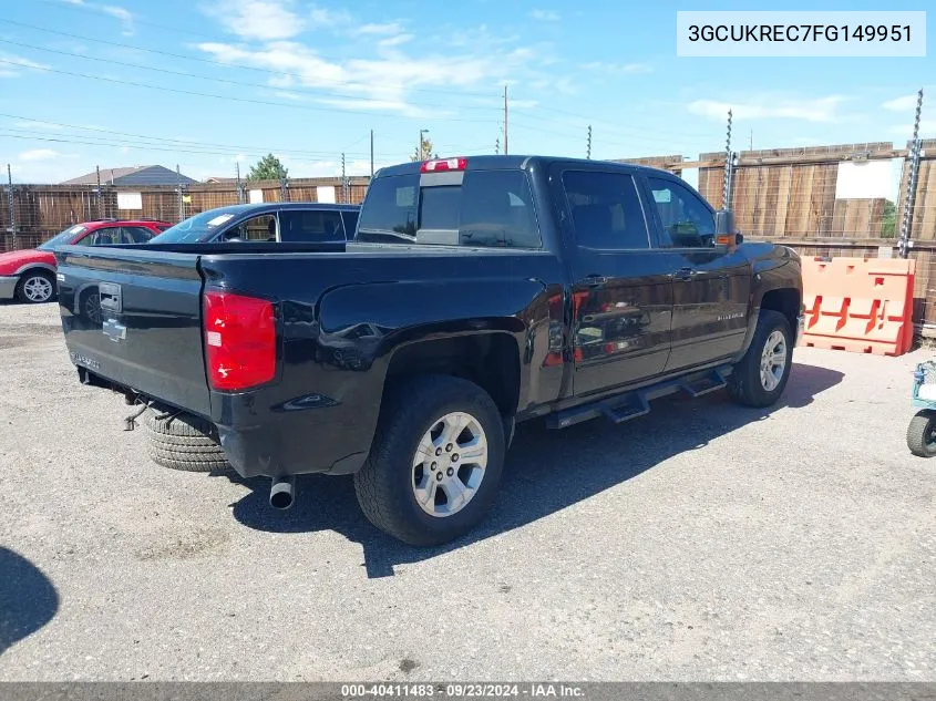 3GCUKREC7FG149951 2015 Chevrolet Silverado 1500 1Lt