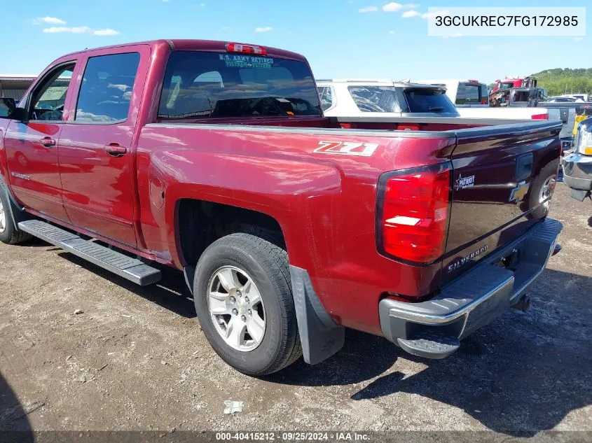 3GCUKREC7FG172985 2015 Chevrolet Silverado 1500 1Lt