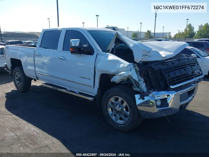 2015 Chevrolet Silverado K2500 Heavy Duty Ltz VIN: 1GC1KWEG1FF672274 Lot: 40423597