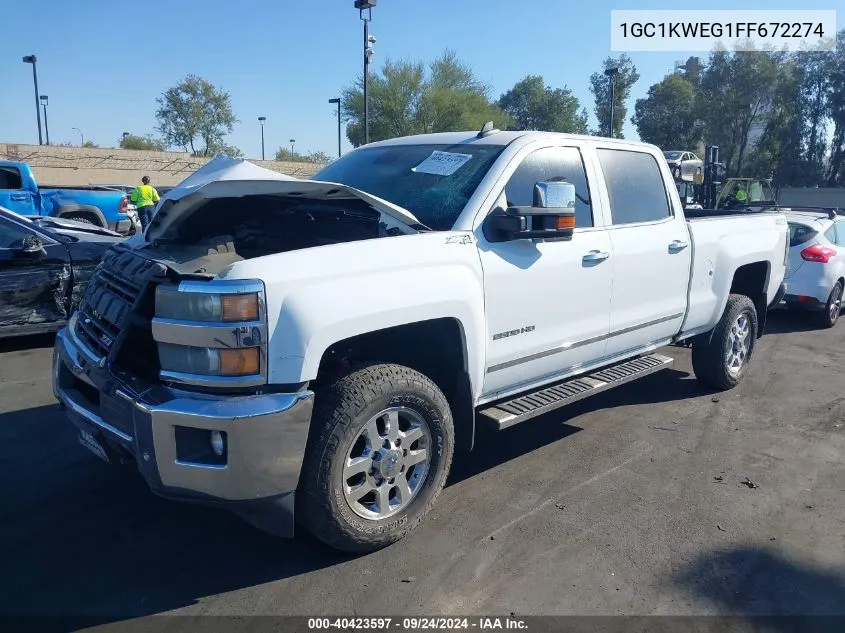 2015 Chevrolet Silverado K2500 Heavy Duty Ltz VIN: 1GC1KWEG1FF672274 Lot: 40423597