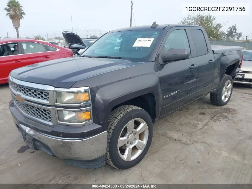 1GCRCREC2FZ291756 2015 Chevrolet Silverado 1500 1Lt