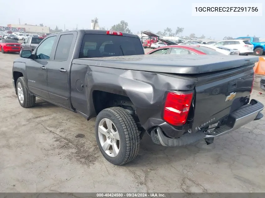 1GCRCREC2FZ291756 2015 Chevrolet Silverado 1500 1Lt