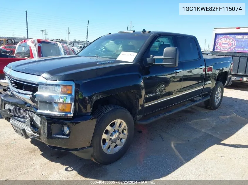 2015 Chevrolet Silverado 2500Hd Ltz VIN: 1GC1KWE82FF115074 Lot: 40433335